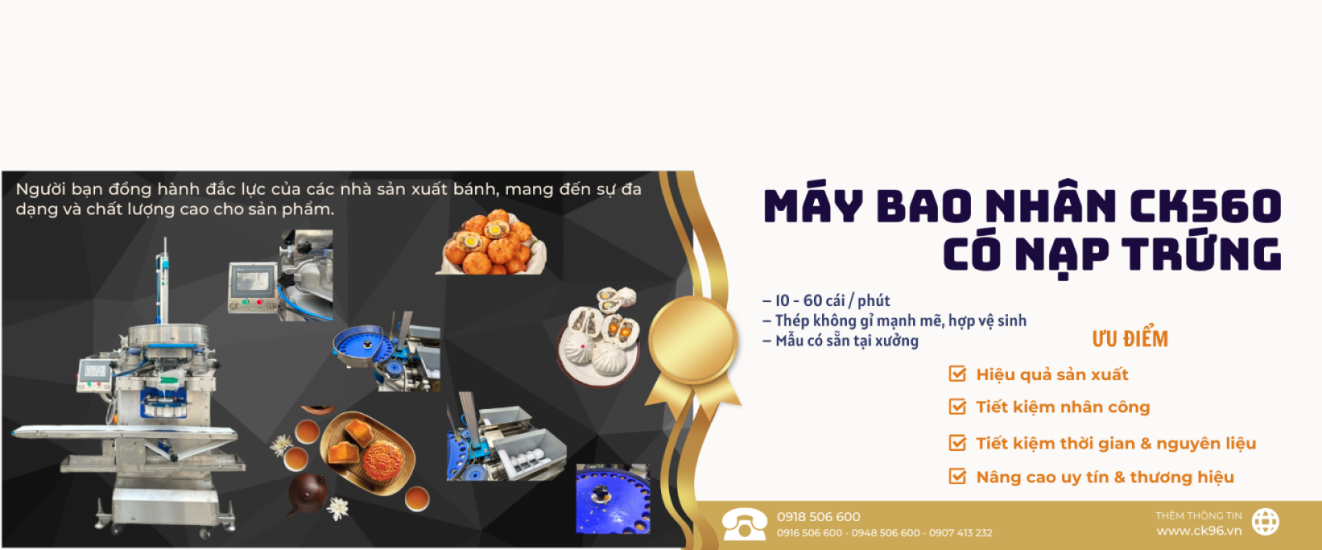 MÁY BAO NHÂN CK560 CÓ NẠP TRỨNG