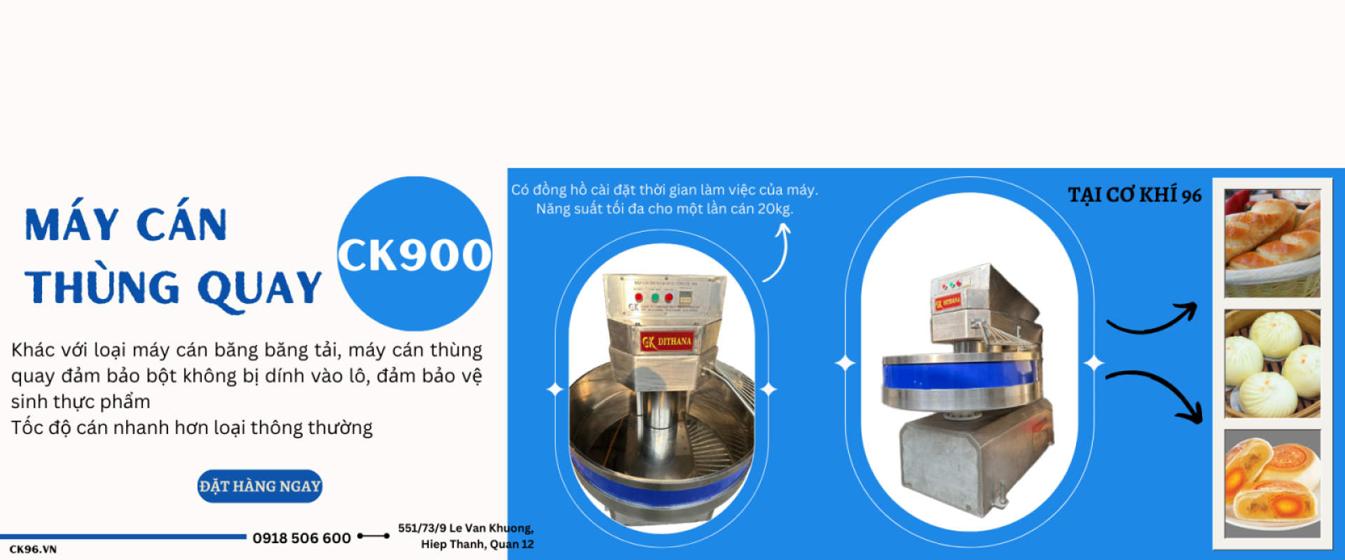 MÁY CÁN THÙNG QUAY CK900