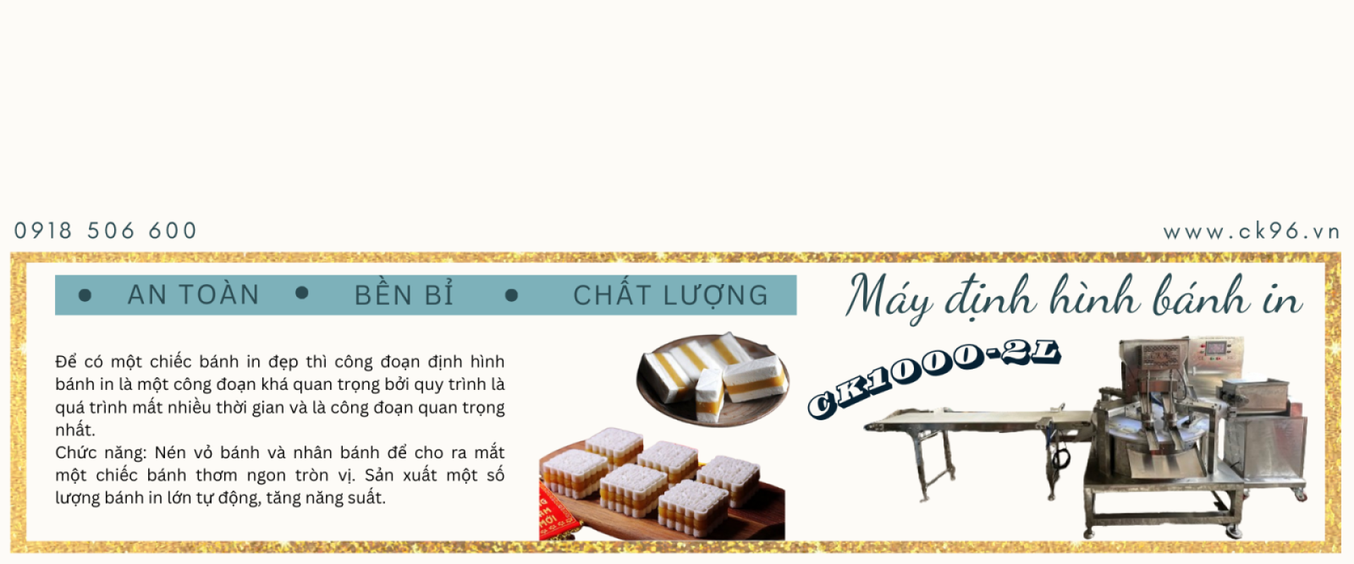 MÁY ĐỊNH HÌNH BÁNH IN CK1000-2L