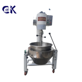 CHẢO XÀO NHÂN TỰ ĐỘNG D500 ĐỔ, KHUNG SẮT NỒI INOX