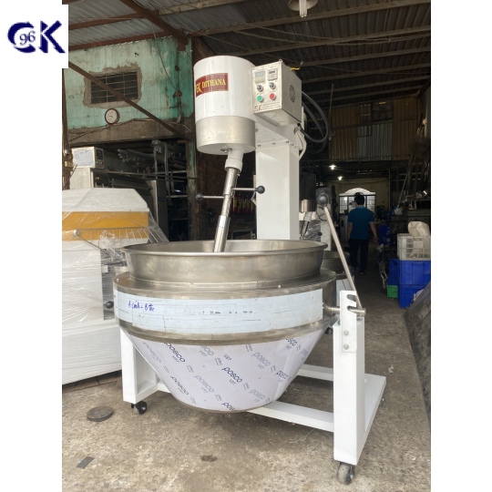 CHẢO XÀO NHÂN TỰ ĐỘNG D1000 ĐỔ, KHUNG SẮT NỒI INOX