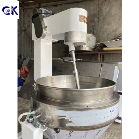 CHẢO XÀO NHÂN TỰ ĐỘNG D1000 ĐỔ, KHUNG SẮT NỒI INOX