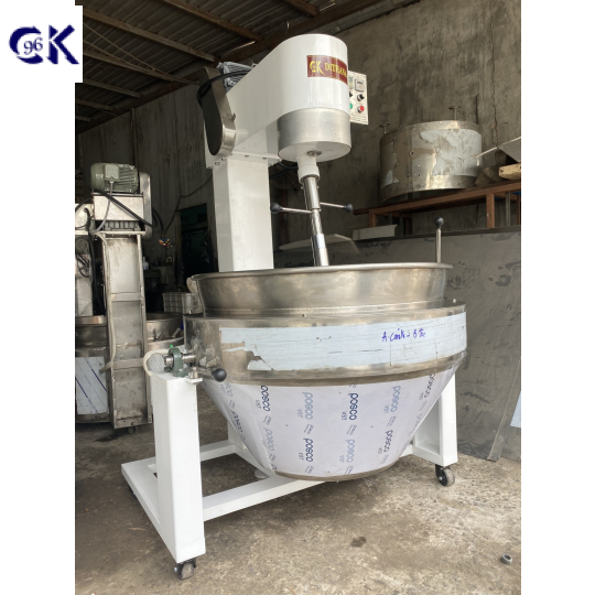 CHẢO XÀO NHÂN TỰ ĐỘNG D1000 ĐỔ, KHUNG SẮT NỒI INOX