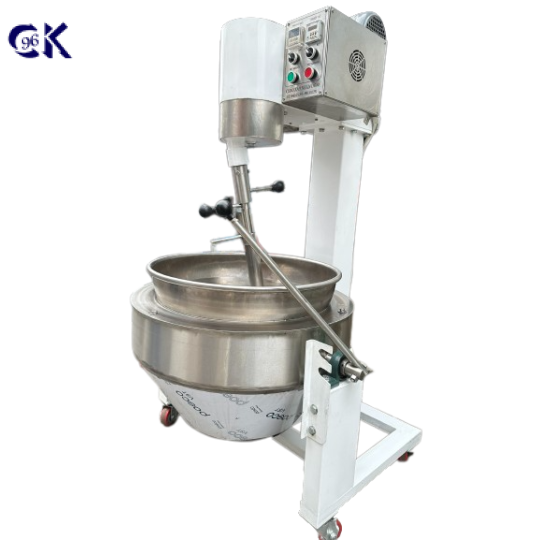 CHẢO XÀO NHÂN TỰ ĐỘNG D600 ĐỔ, KHUNG SẮT NỒI INOX