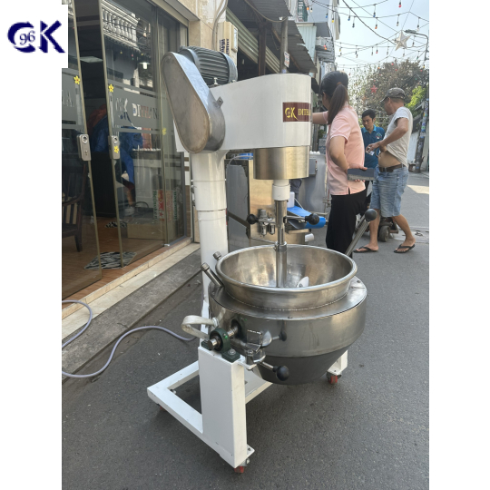 CHẢO XÀO NHÂN TỰ ĐỘNG D500 ĐỔ, KHUNG SẮT NỒI INOX