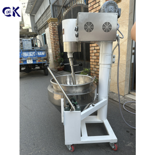 CHẢO XÀO NHÂN TỰ ĐỘNG D500 ĐỔ, KHUNG SẮT NỒI INOX